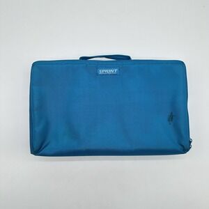 Vtg Sprint 30 Cassette Tape Storage Carry Bag Blue Nylon Made in USA Travel Case